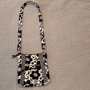 Vera Bradley Black and White Floral Hipster Women's Bag